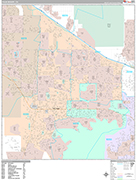 Palm Desert  Wall Map Premium Style